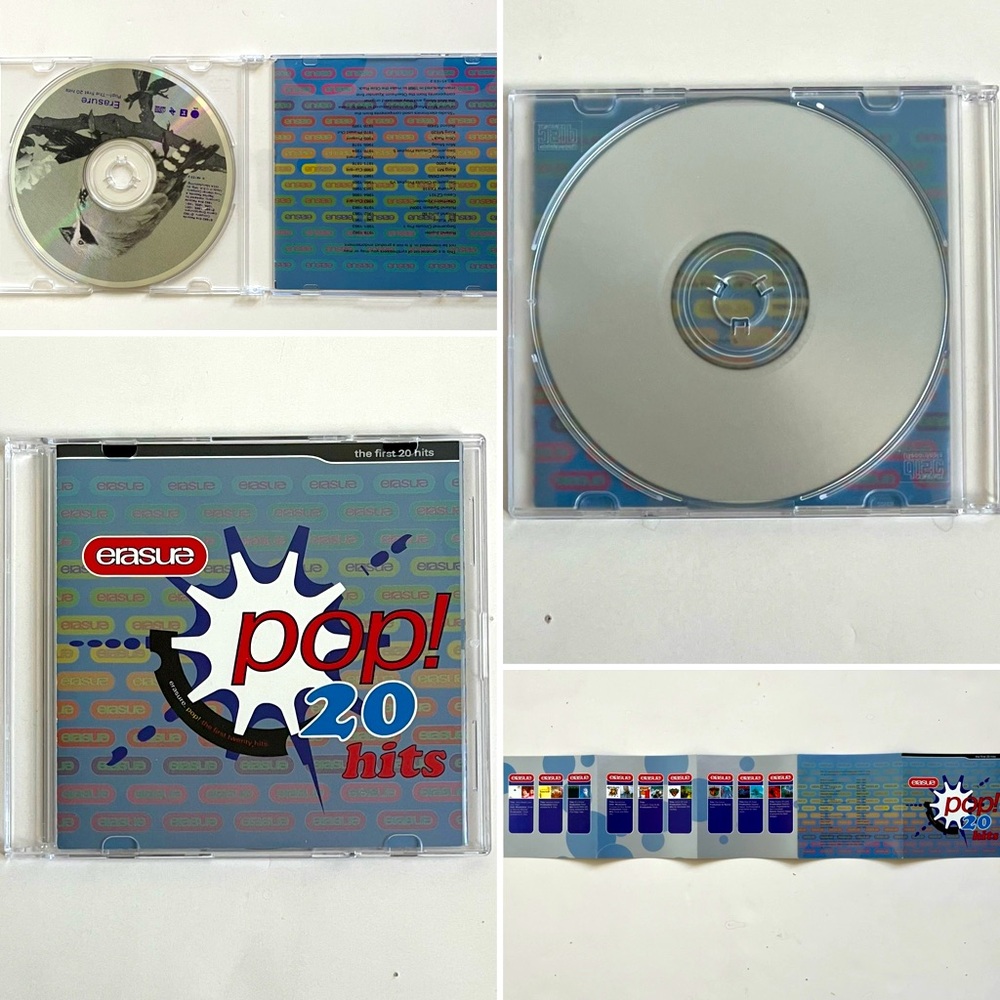 Erasure, Pop! 20 hits Audio CD, Pre-owned, 1 disc, 1992, Sire